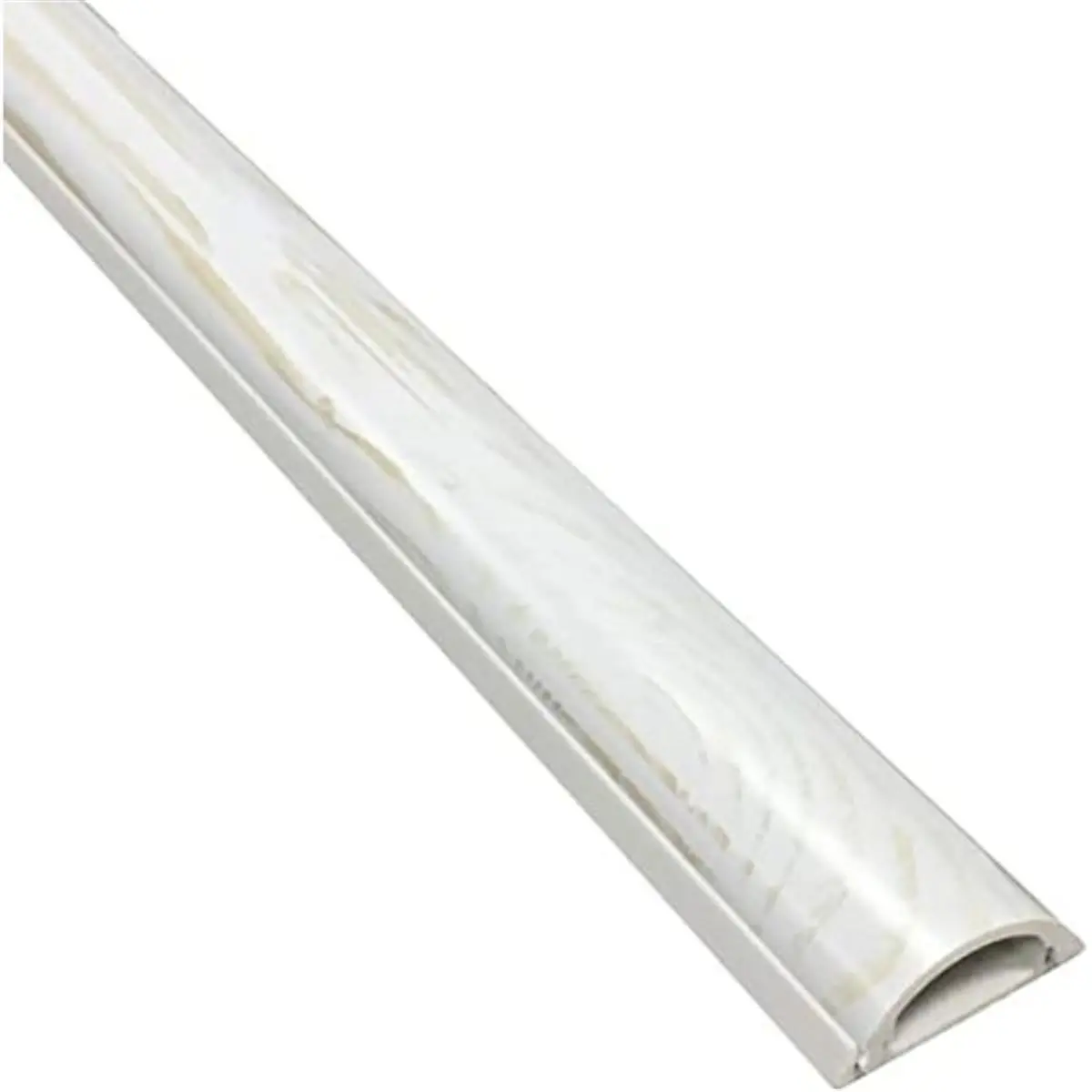 Electriduct 59 in. Cable Shield Protector Cord Cover - White Wood, Decorative for Floors & Walls, 0.3 h x 0.7 w in, 0.875 Lbs.