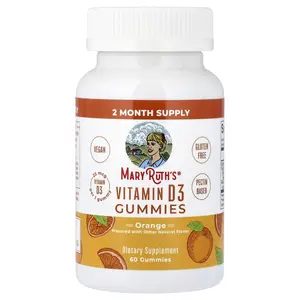 MaryRuth's Vitamin D3 Gummies, Orange, 25 mcg, 60 Gummies
