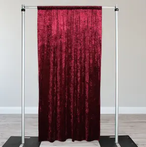 Velvet 14 ft x 60 Inch Drape with 4 Inch Pocket Burgundy