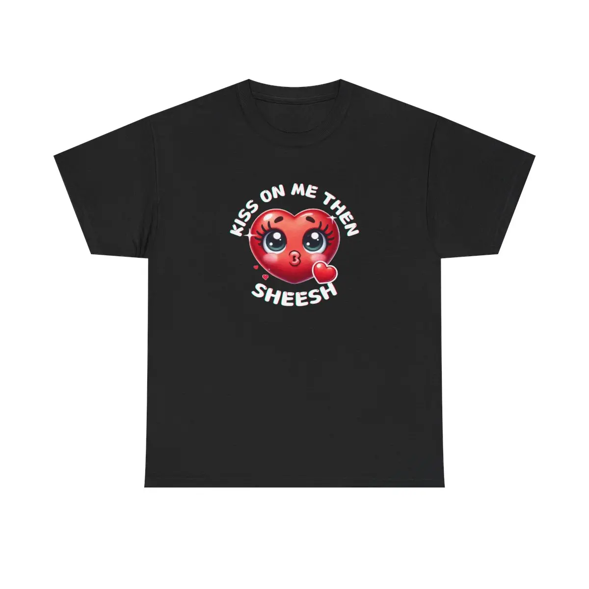 Kiss On Me Black Unisex Heavy Cotton Tee