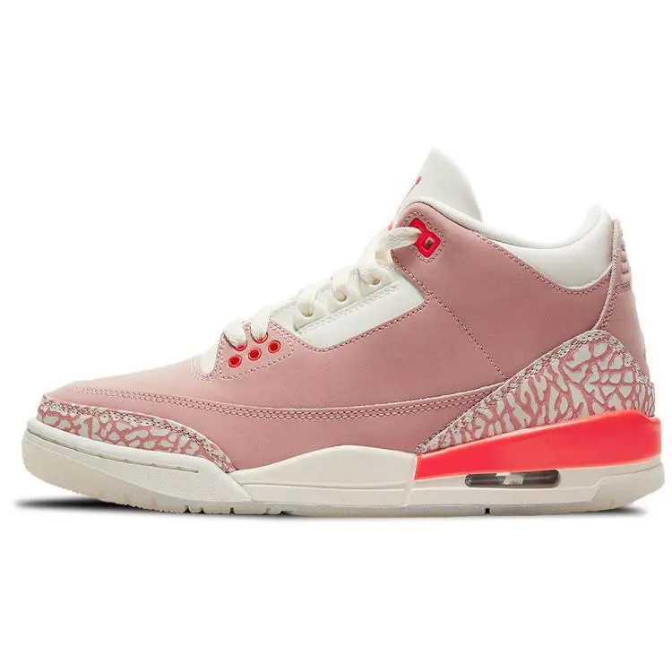 Jordan Air 3 Retro Rust Pink' Comfort Mid Top Basketball Shoes Women's CK9246-600
