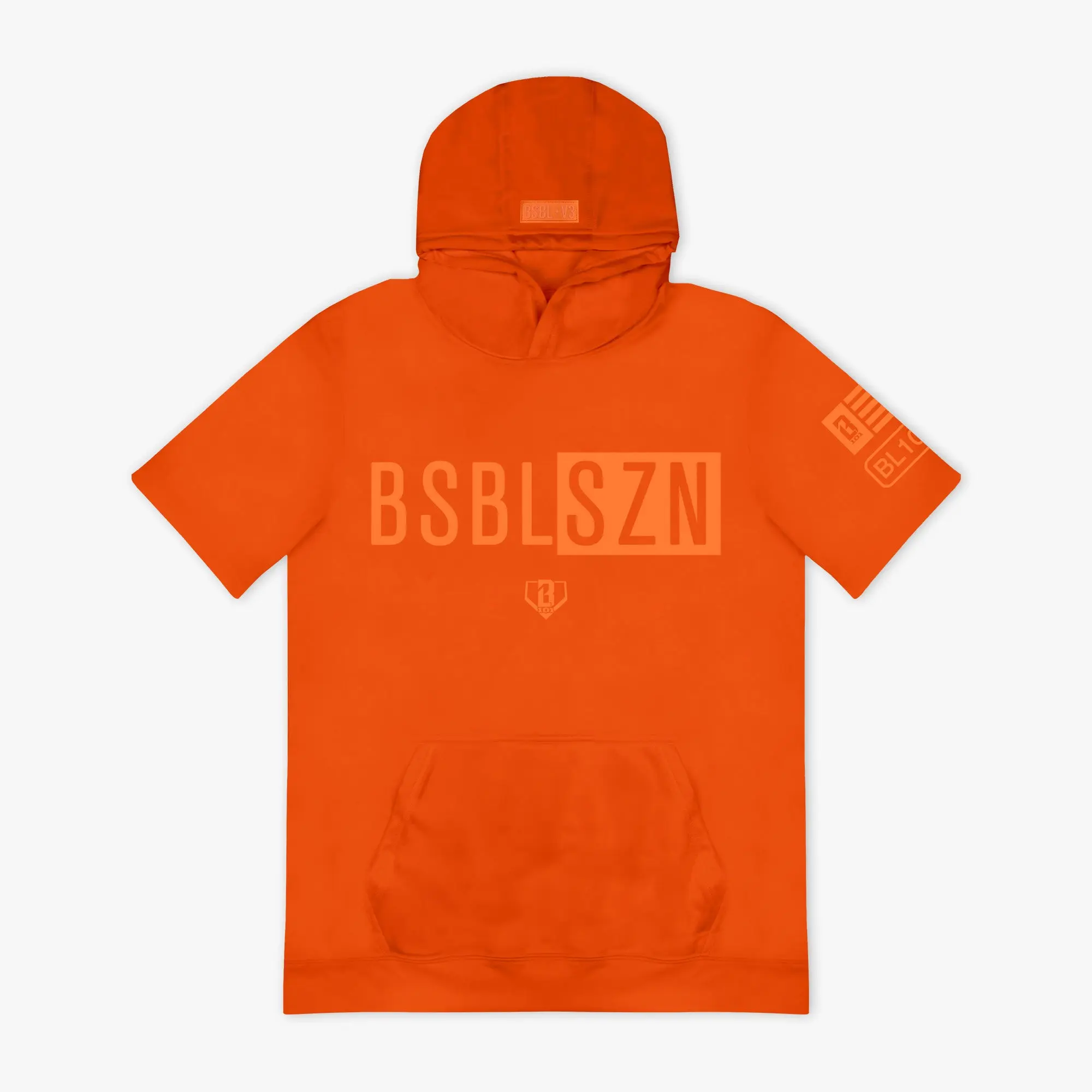 BSBL-SZN Youth Short Sleeve Hoodie V3 - Orange