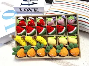 Handmade crochet keychain, fruit keyring for bag charm gift