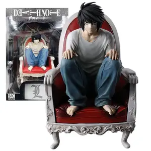 18CM L Lawliet Figure DEATH NOTE Chair Sitting Position Anime Desktop Crafts Golf Model Toy Gift Collection Ornaments PVC
