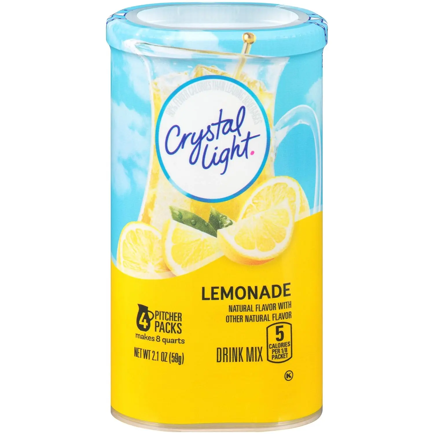 Crystal Light Sugar-Free Lemonade Drink Mix (4 Pitcher Packets)