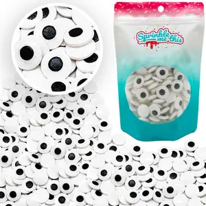 Large Spooky Eye Sprinkles - Halloween Party Candy Decorations - Edible Eyes for Cakes, Cupcakes, and Treats