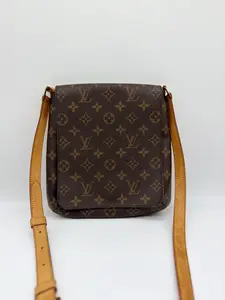 Pre-owned Louis Vuitton Coated Canvas Crossbody Bags Monogram Mussette Salsa PM Crossbody