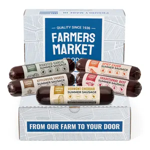 Farmers Market Food Summer Sausage Assortment Box 5oz- 5 pack