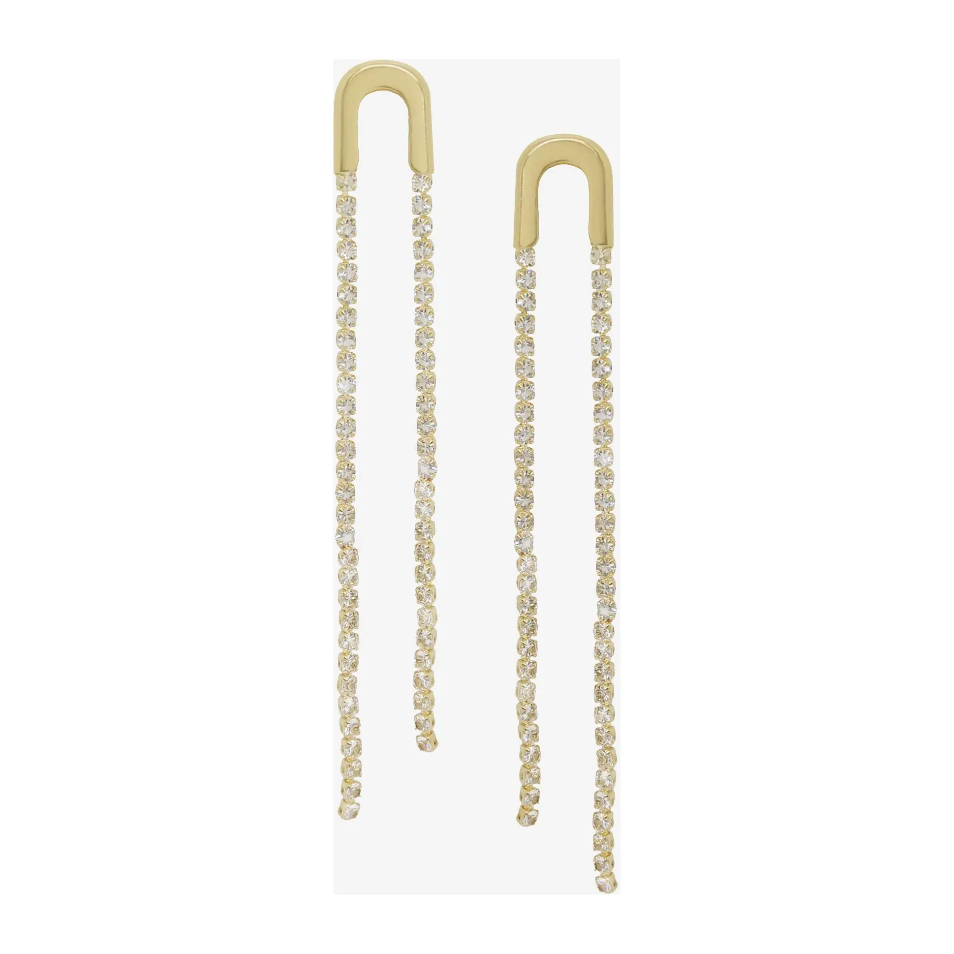Ettika Double Chain Drop Earrings