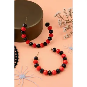 Spooky Beaded Hoops