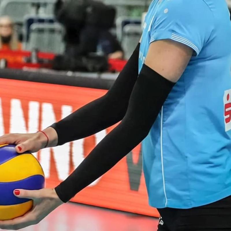 2 Pairs Arm Sleeves UV Protection Cooling Sun Sleeves, Gym Outfits, Football Accessories, Basketball Baseball Football Golf Running Outdoor Fishing for Men and Women，Workout Sets Arm Sleeves Men Women Elbow Guard