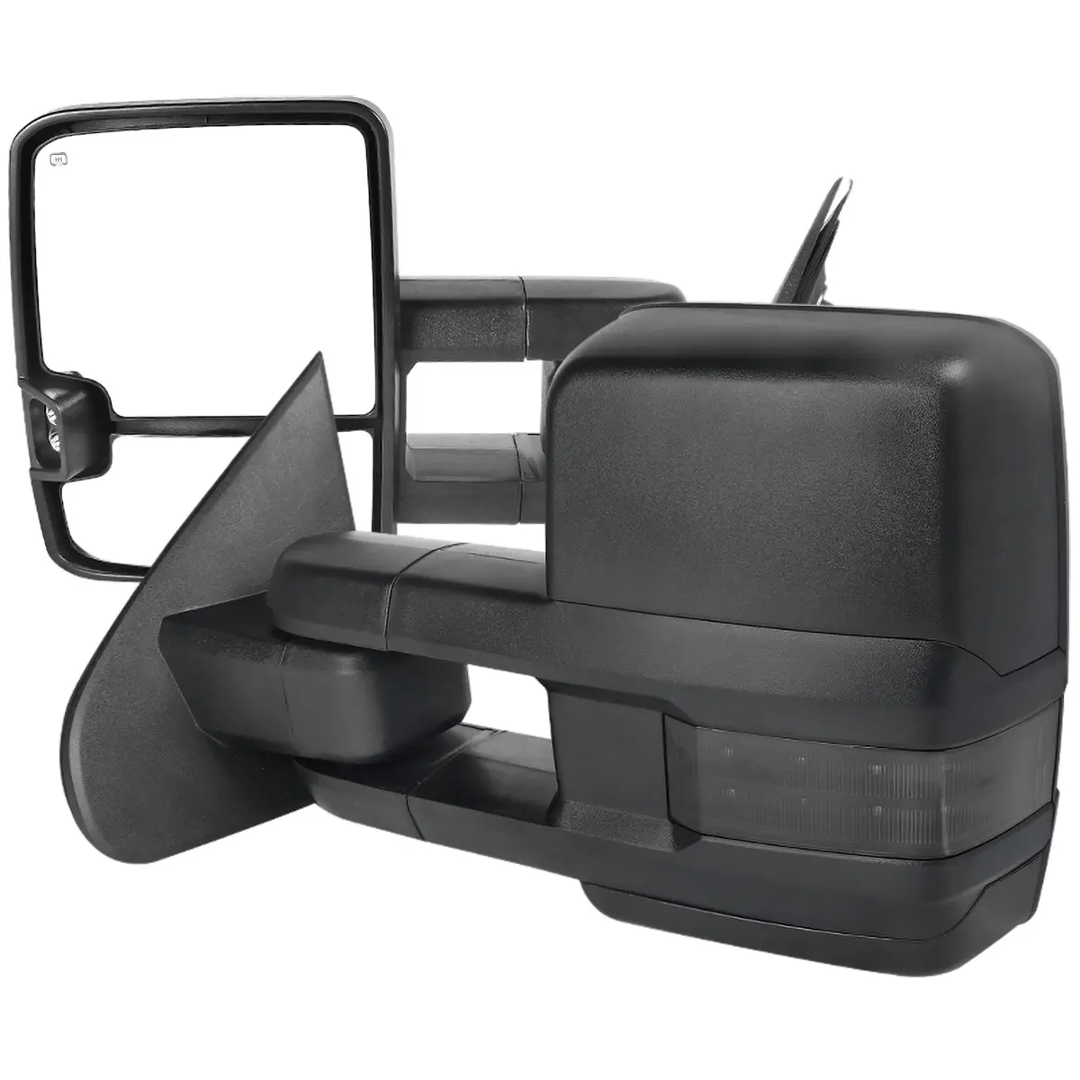 2014-2016 Silverado / Sierra Power Heated ATS Manual Extendable Towing Mirrors w/ Smoke Lens LED Turn Signal & Clearance Lights