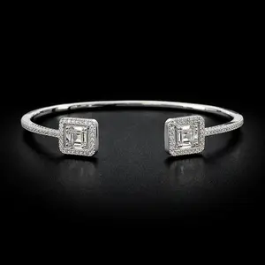Double Halo Bangle Bracelet | Stainless Steel | Silver & Gold | Small & Large