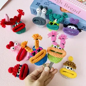 2026 Viral  Super Cute Cartoon Sausage Lips Key Pouch | Knitted Yarn | Viral Online Style Key Case Storage Bag