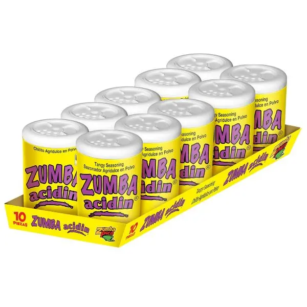 Zumba Acidin Spicy Chili Mix 1.06oz 10-Count Tangy Seasoning Juice en Polvo for Enhancing Flavor