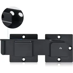 7.5" Flip Gate Latch Lock with Padlock Holes, 4mm Heavy Duty Aluminum Alloy Door Latch for Outdoor Wooden Fence, Swing and Sliding Open Gate, Double Gate, Barn Door, Shed, Vinyl Fence, Yard