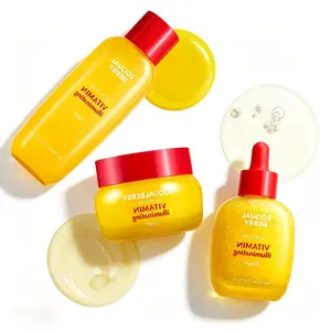 Vitamin Illuminating Skincare Set-Eqqual berry Toner +Serum+Cream Targets Dark Spots Glowy, Lightweight Hydration