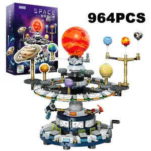Rotating Universe Interstellar Solar System Building Blocks Sun Earth Space Series Science Education Assemble Bricks Kid Toy Boy