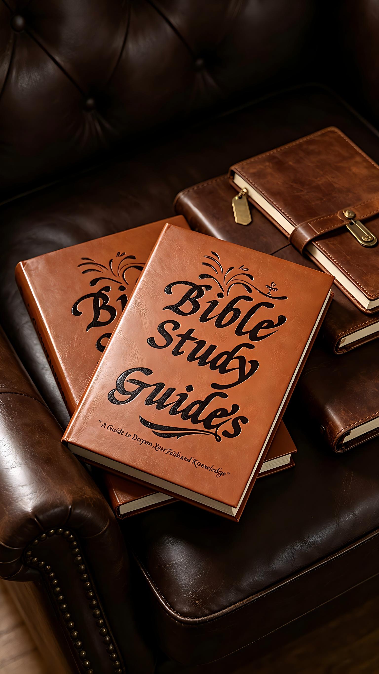 66-Page Bible Study Guide with PU Leather Cover - Daily Scripture Excerpts for Prayer, Reflection & Spiritual Growth | Compact Faith Journal  laptop