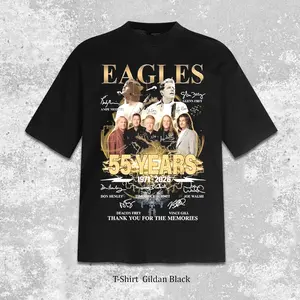 Eagles 55 Years Anniversary Vintage Rock T-Shirt 1971–2026, Classic Band Tribute Tee Thank You For The Memories, Retro Music Graphic Shirt, Legendary Rock Fan Gift, 90s Style Streetwear Unisex Outfit, New Tour 2026 Gift For Fans Classic
