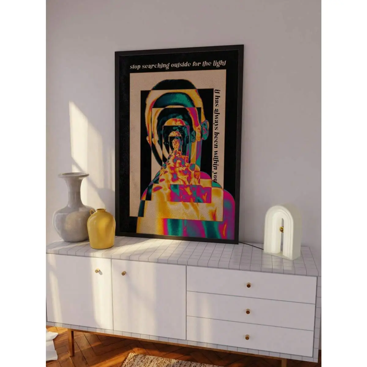 1pc Hippie Print Retro Wall Art 70s 60s Vintage Posters With Rainbow Cosmic Graphics, Frameless Canvas Decor For Bedroom/Dorm/Beach House/Vacation Travel, Beach Graduation/Back To School Gift & Party Decoration Wall Prints, Prints For Wall Illustrations