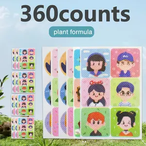 360 Counts Animal insect repellent sticker, cute animal design, sticks to clothes, backpacks, chairs, preserves effectiveness when sealed