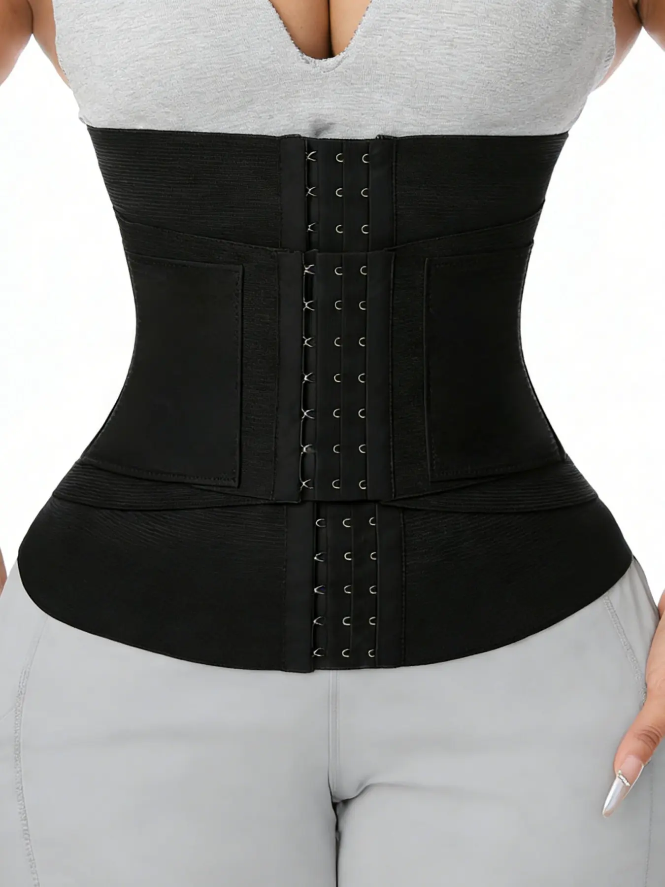 1 Count Women's Waist Cincher Shaper Belt, Body Sculpting Belt, Fajas, Underwear, Double Compression Waist Trainer With Adjustable Closure, Comfortable Breathable Waist Girdle, Solid Color Shapewear Belt, Suitable For Work, Events, Outfits