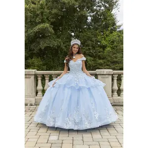 Vizcaya by Morilee Off Shoulder Lace Quince Dress 89409