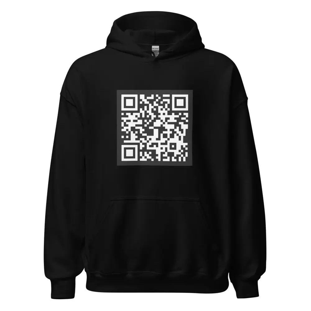 RIVEMUG NG FU - F You Funny Front Scannable QR Code Unisex QR Code Hoodie
