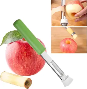 LZDJTQ 2 in 1 Apple Corer and Peeler, A-pple Core Removal Tool, Stainless Steel Fruit Corer, Apple Seed Remover for Cored Apples, Pears, Bell Peppers, Cakes