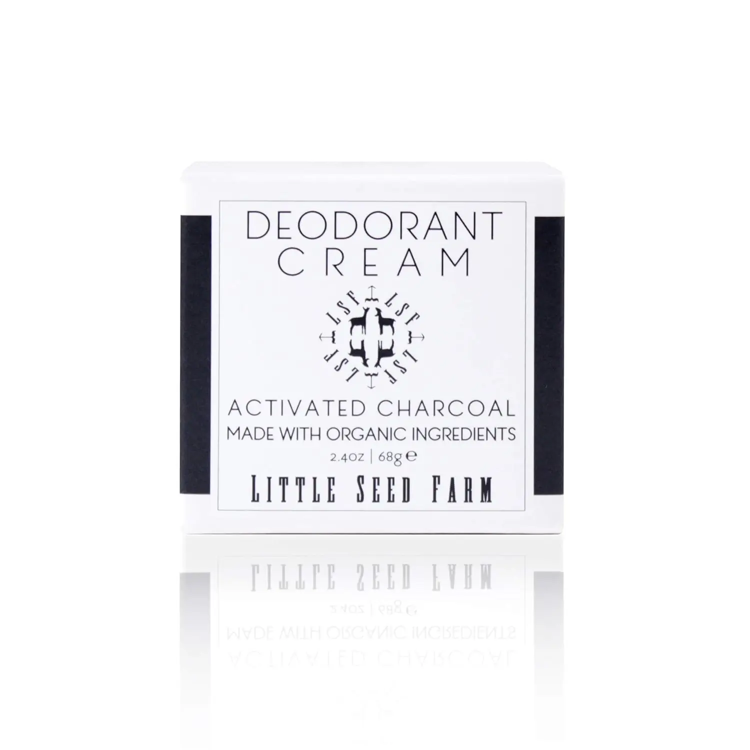 Little Seed Farm All Natural Deodorant Cream - Activated Charcoal - Aluminum Free Deodorant for Women or Men, Net Wt. 2.4Oz | 68G