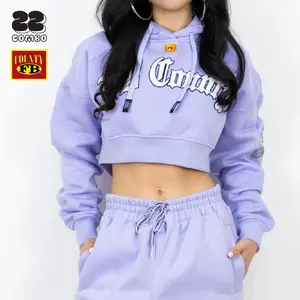 FB COUNTY Women's Old School Cropped Hoodie FBCOUNTY Hooded Fleece Sweatshirts Casual Sweatshirt Hip Hop Stylish Big and Tall (S to 3XL)