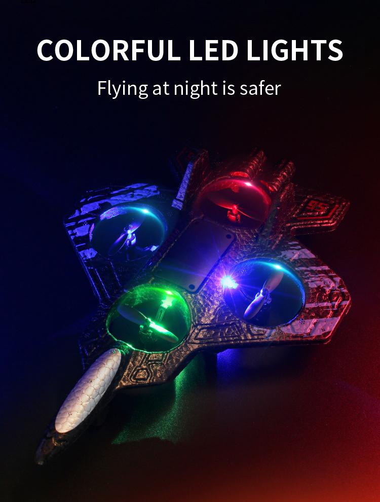 RC Stunt Fighter Jet Toy for Kids with 360° Flips & LED Lights | Easy to Fly Kids Drone,Vertical takeoff and landing.Colorful LED Lights, Easy RC Drone Toy for Beginners.Christmas gift RC Stunt Fighter Jet Toy for Kids with 360° Flips & LED Lights | Easy to Fly Kids Drone,Vertical takeoff and landing.Colorful LED Lights, Easy RC Drone Toy for Beginners.Christmas gift