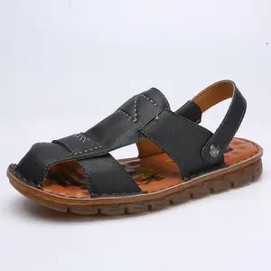 Men's Casual Walking Leather Sandals Beach Sandal Outdoor Summer Fisherman Sandals