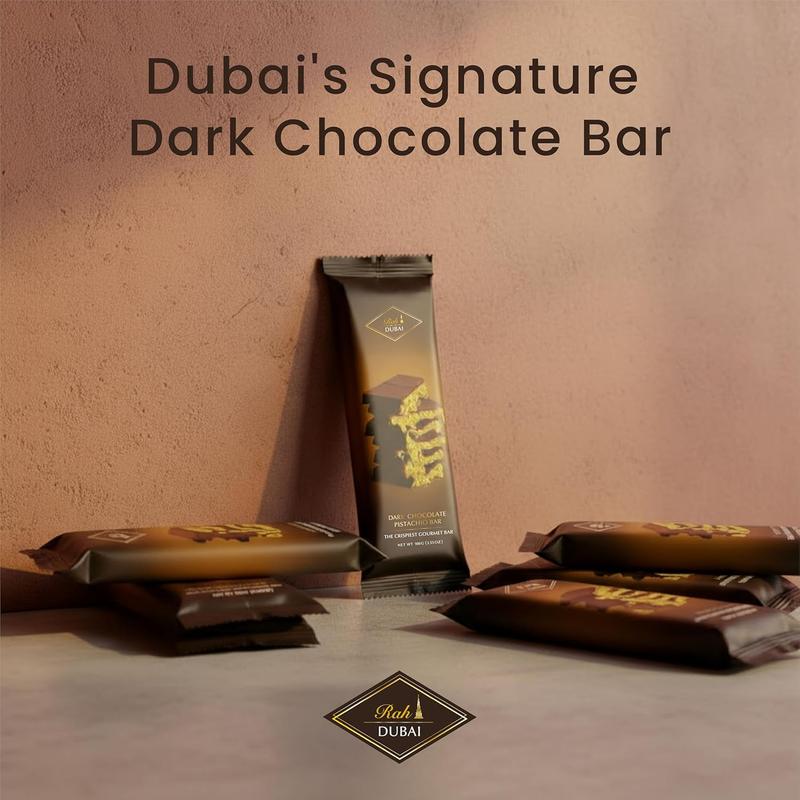 NEW - Rah Dark Dubai Chocolate Bar Pistachio, 3.5oz - 100g, Gourmet Chocolate Bar  Dubai Dark Chocolate Bar Pistachio  Crunchiest Kataifi Delight Perfect for Sharing