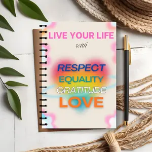 Live Your Life Notebook, Student Notebook, Teacher Notebook, Custom Journal, Daily Souvenir, Perfect Gift, Happy Day Souvenir, Daily Activity Notebook