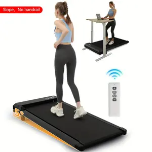 Tiltable and foldable treadmill, can be placed under the desk as a compact walking pad, portable walking mat for home and office