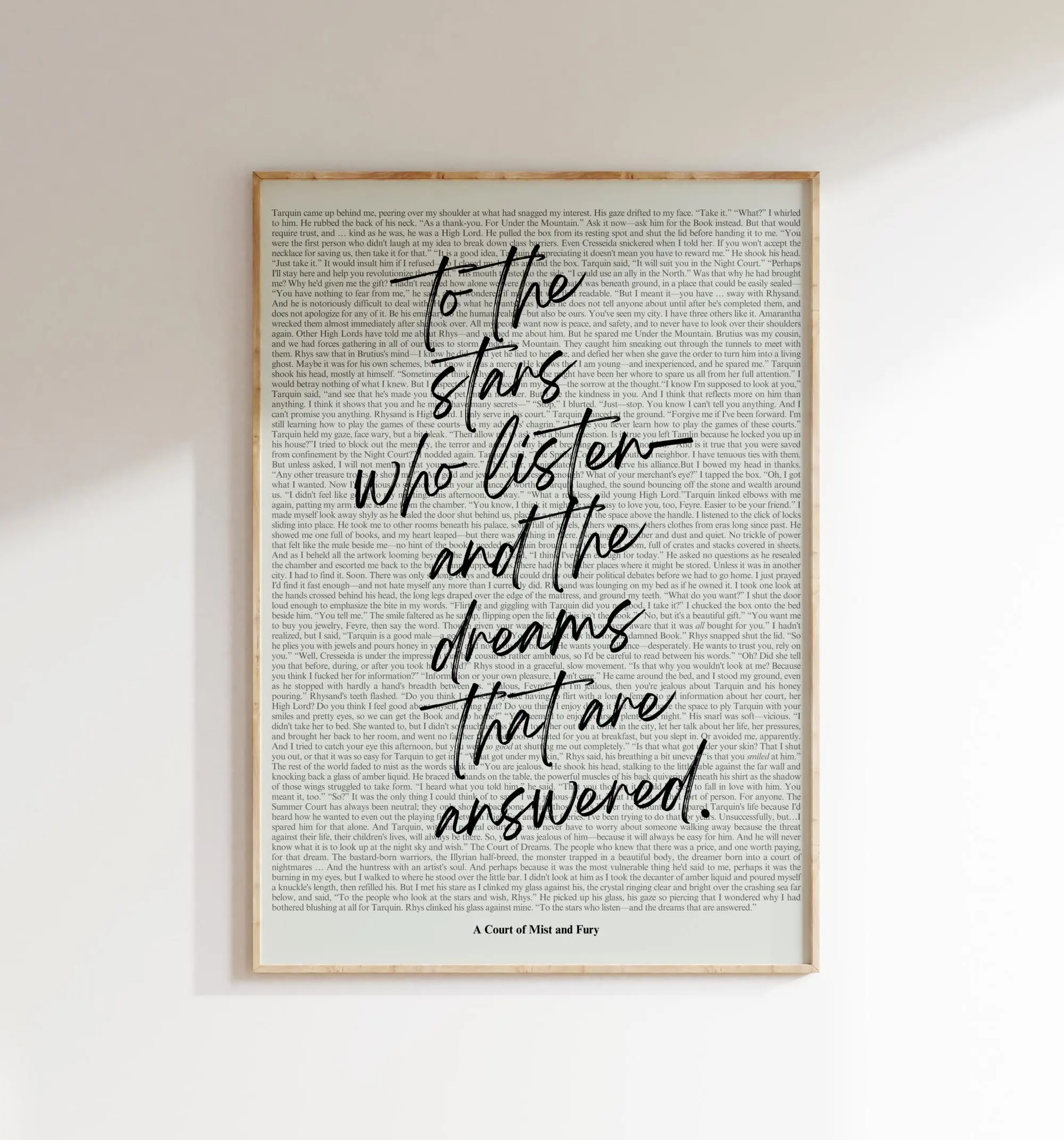 Acotar Wall Art Print, Acomaf, Velaris, Book Quotes Prints, Bookish Poster, Book Lover Art Print