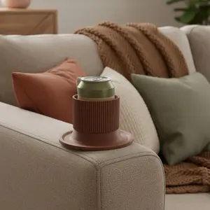 Non-Tip Couch Cup Holder | Spill-Resistant Drink Holder for Sofas, Armrests & Soft Surfaces