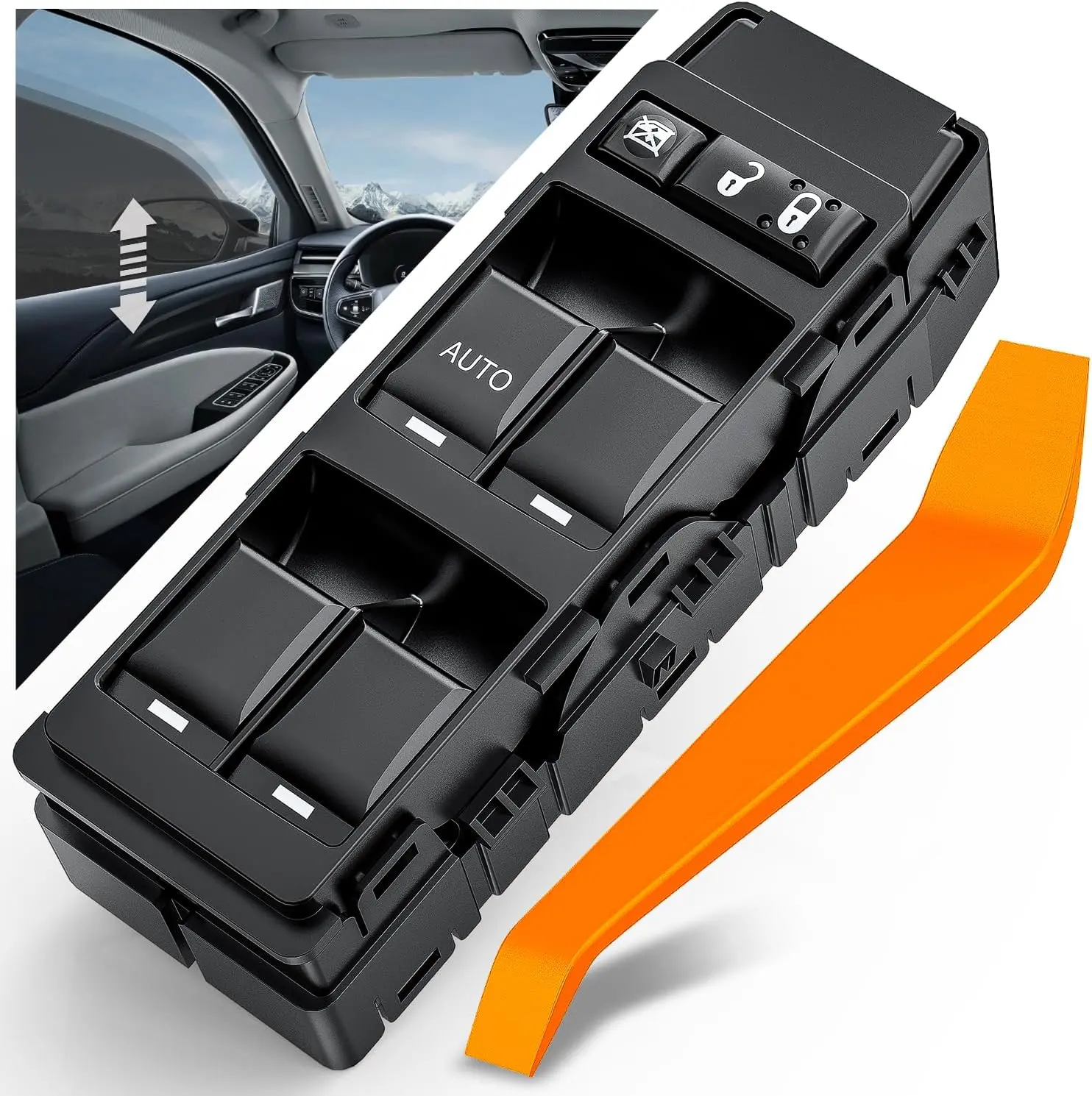 Nilight Power Master Window Switch Compatible with 2011 2012 2013 Chrysler 200 2007-2010 300 Sebring & Dodge Charger 2008-2013 Avenger 2006-2009 Mitsubishi Raider 2010 Ram Dakota Windows Switches, High Compatibility