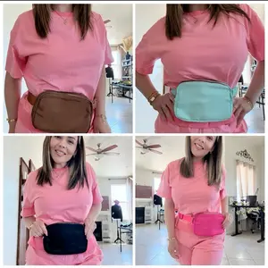 Fanny Pack - Adjustable Strap in Pink Brown Teal Black Versatile Design for Everyday Use Waterproof Zipper Bum Bag & Belt Bag