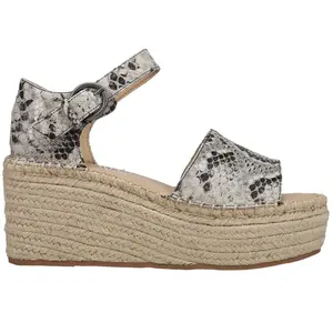 COCONUTS by Matisse Womens Flirty Ankle Strap Espadrille  Casual Sandals Casual High Heel 3" & Up - Grey