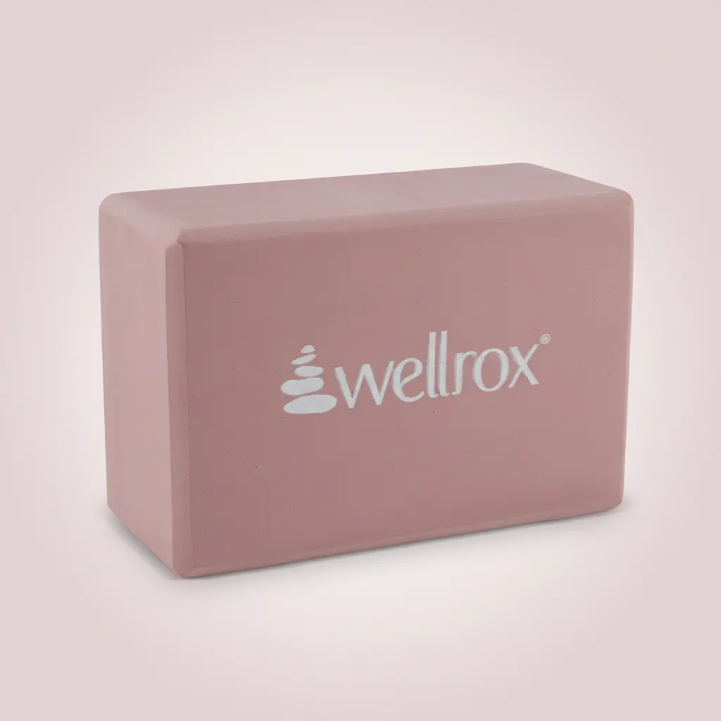 Wellrox EVA Foam Yoga Block for Gentle Support, Compact Design that Enhances Posture, Ideal for a Comfortable Workout at Home or Studio, Blocks, Maintains Balance, Perfect Support For Yoga Practice, Rectangular