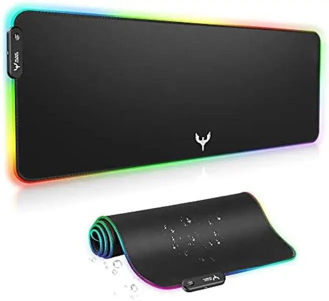 Extra Large RGB Gaming Mouse Pad-14 Light Modes, Extended Soft LED Mouse Pad, Anti-Slip Rubber Base, Computer Keyboard Mousepad Mat (31.5 x 12 Inch)