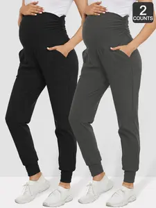 Women's High-Waisted Elastic Sporty Pants, Fitted Design for All-Season Wear, Comfortable & Stylish Casual