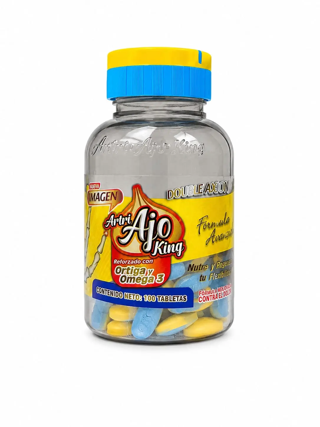 Artri Ajo King Dietary supplement in capsule format. 100-unit presentation.