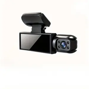 3.16-Inch Dual-Lens Car DVR, 1080P HD Night Vision Car DVR with G Sensor, Wide Angle Car Video Surveillance with Adjustable Diode Position