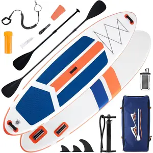 Inflatable Stand Up Paddle Board, Extra Wide Stable Non-Slip Deck Pad, Unique Center Fin, Portable Paddleboard for Adults, Premium SUP for All Skill Levels