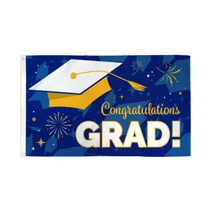 Congratulations Graduation Flag 3x5ft Poly