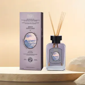 120ML Water Lilies Reed Diffuser, Juicy Peach Top, Dreamy Night Jasmine Heart, Warm Sandalwood Base, Flame-Free, Long-Lasting, Ideal Gift